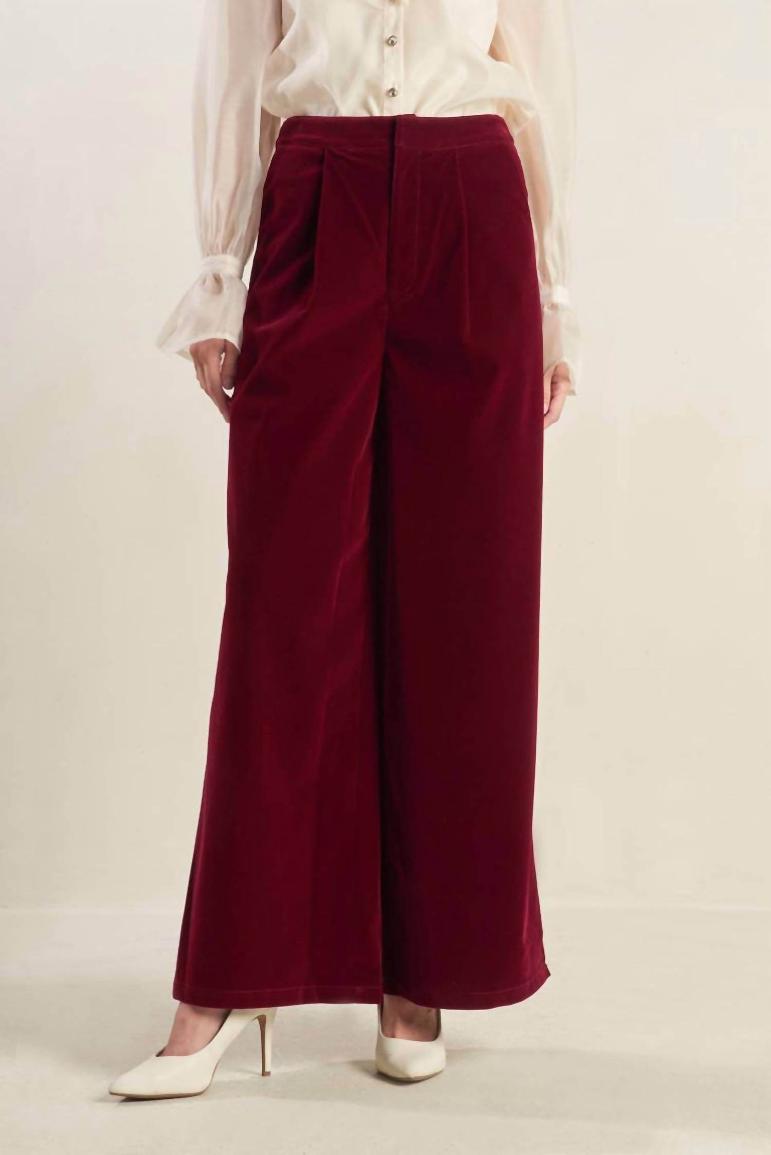 Freemarket - Coy Charm Velvet Wide Leg Pant - Rack Hunt -