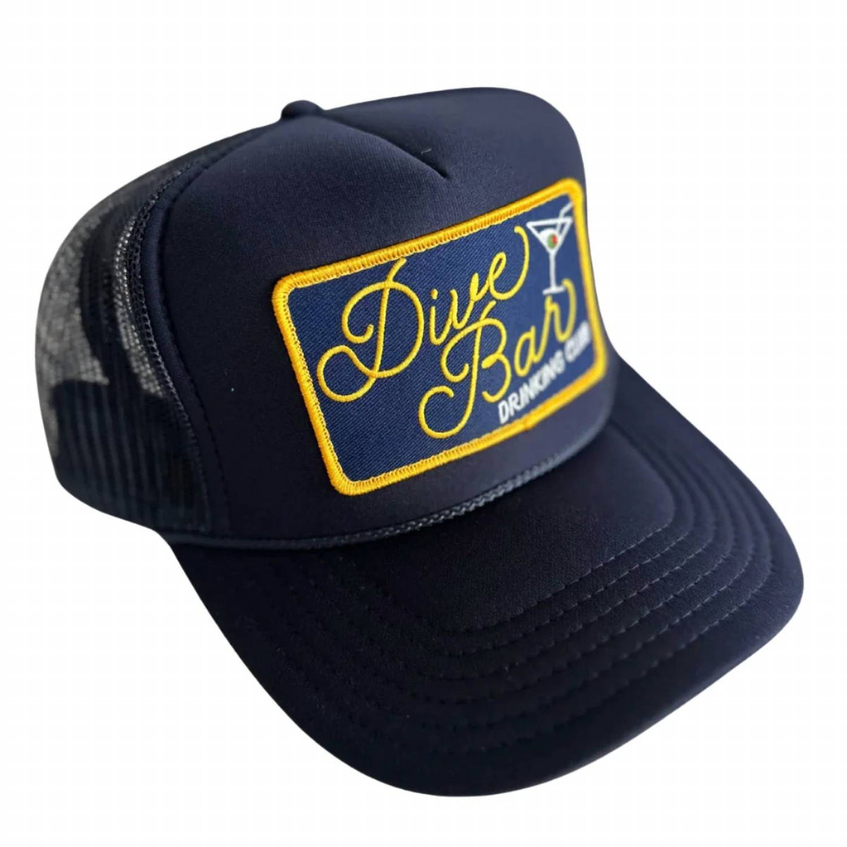 Dive Bar Drinking Club Patch Trucker Hat