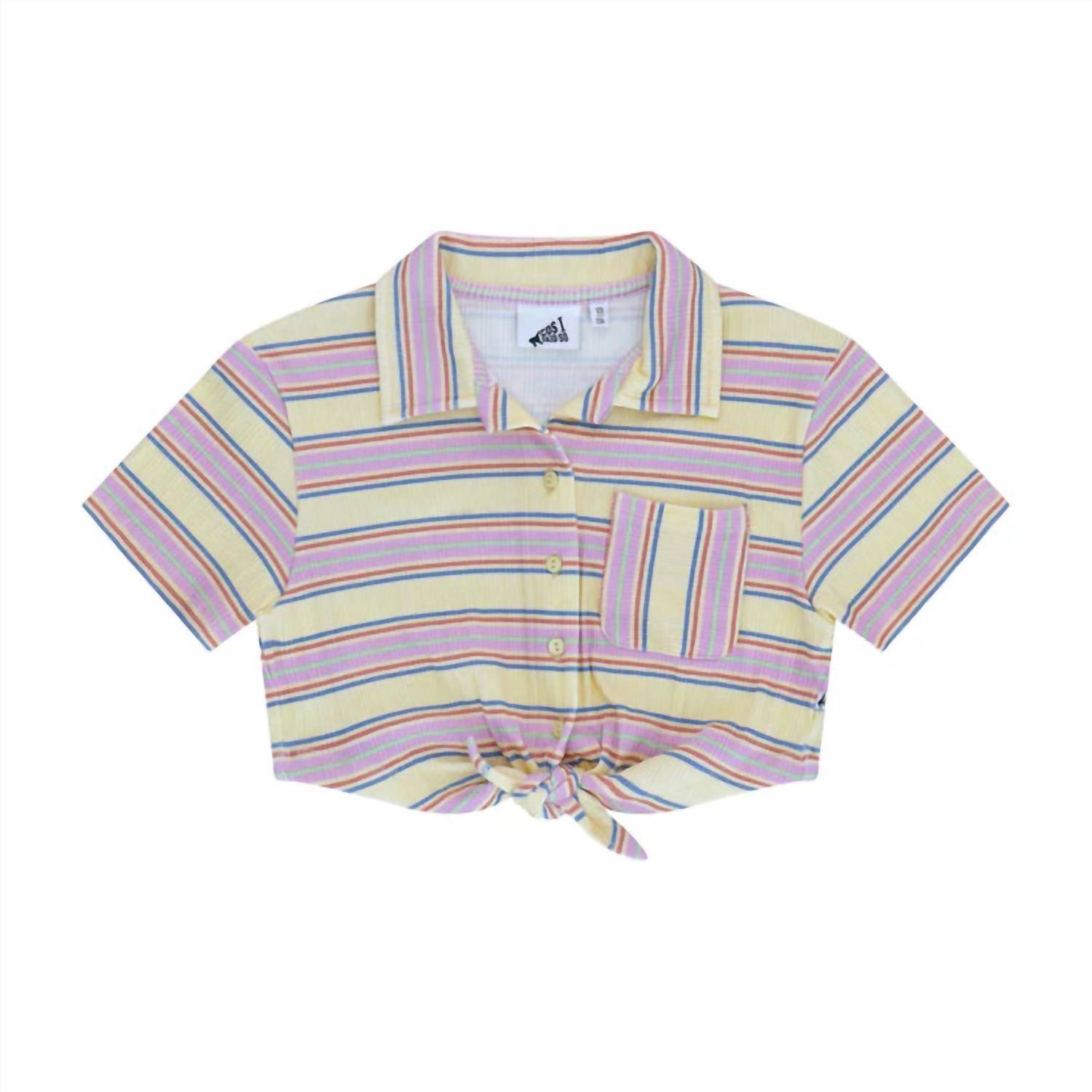 COS I SAID SO - Girl's Knot Striped Rib Shirt - Rack Hunt -