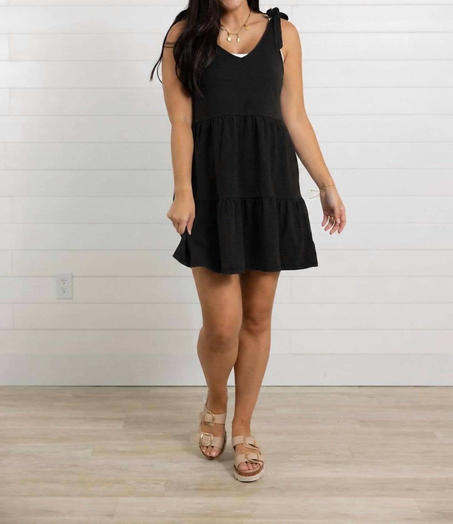 Tie Shoulder Knit Dress