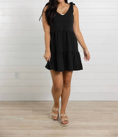 Tie Shoulder Knit Dress