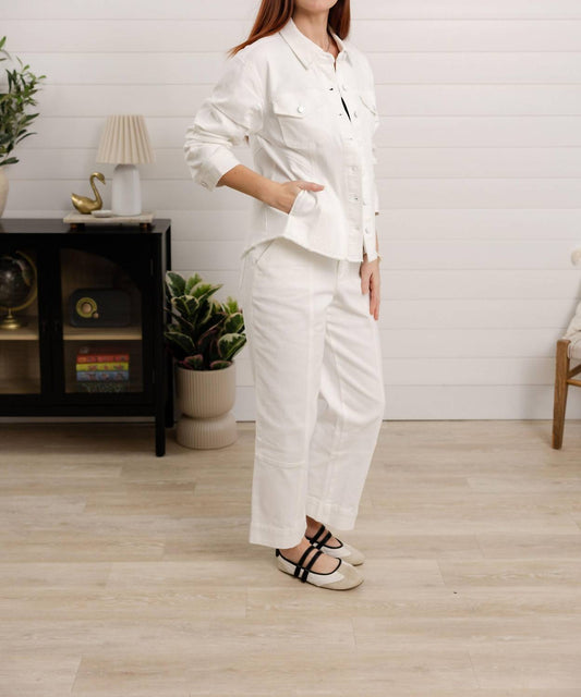 Ruched Sleeve Denim Jacket