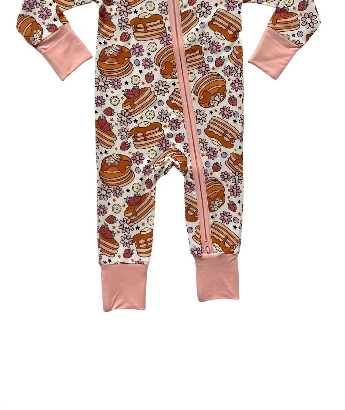 Girls Pancake Zipper Romper