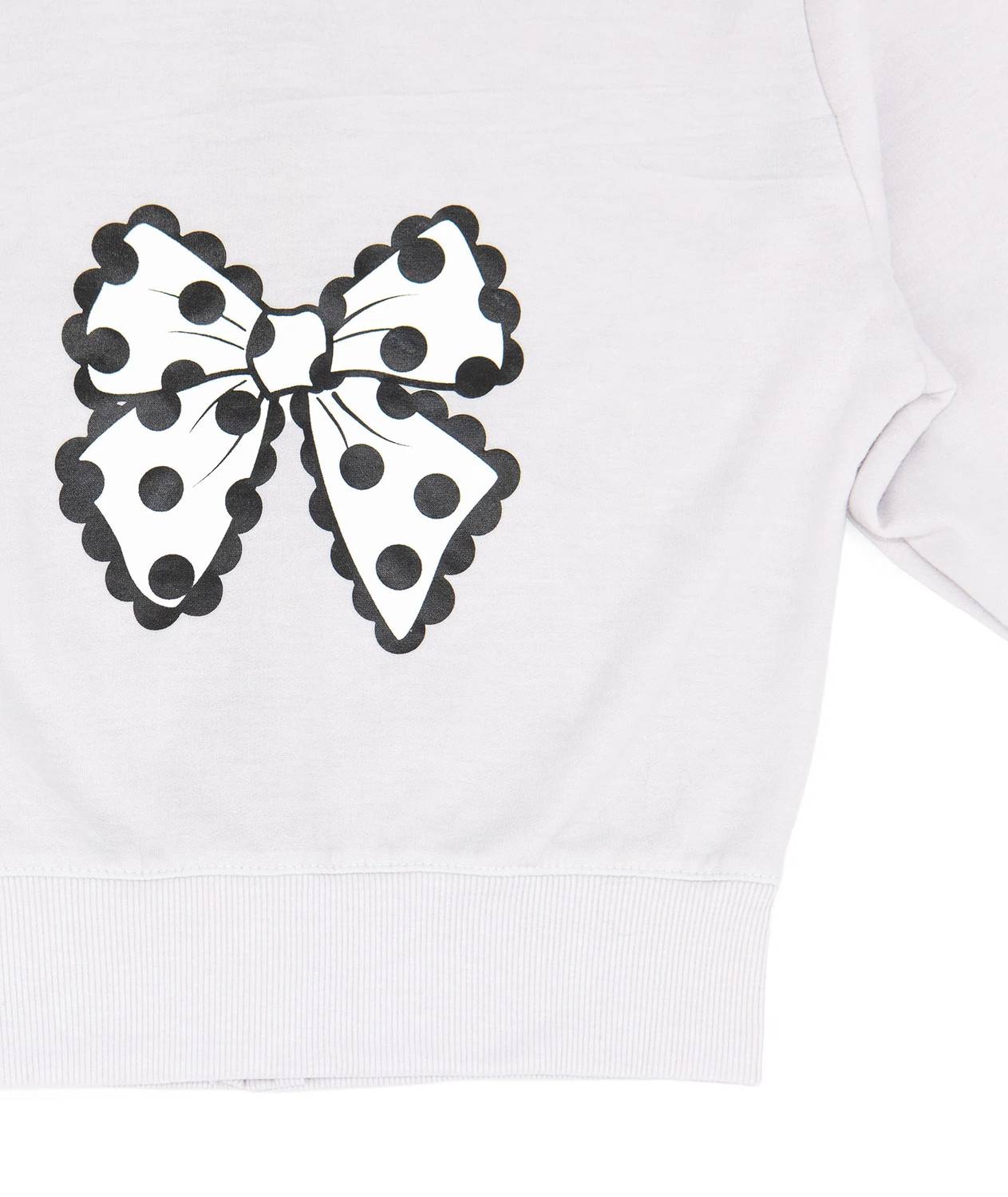 Girl's Polka Dot Bow Zip Hoodie