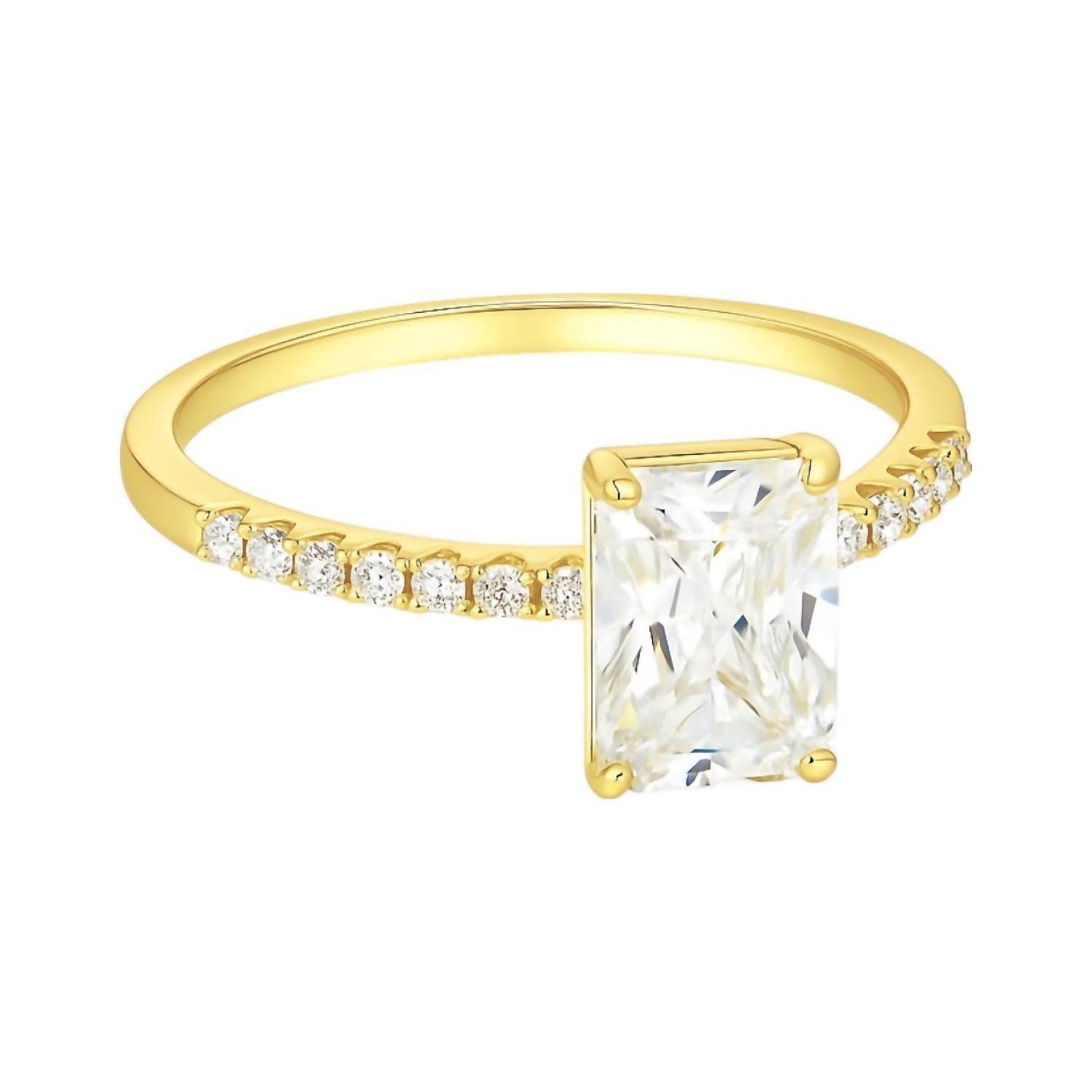 Allyanna Gifts - Women's Emerald Cut Moissanite Ring - Rack Hunt