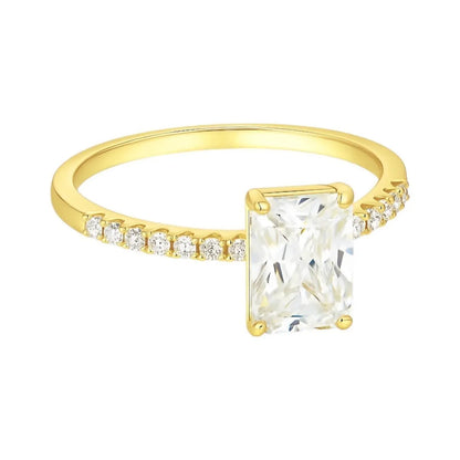 Allyanna Gifts - Women's Emerald Cut Moissanite Ring - Rack Hunt