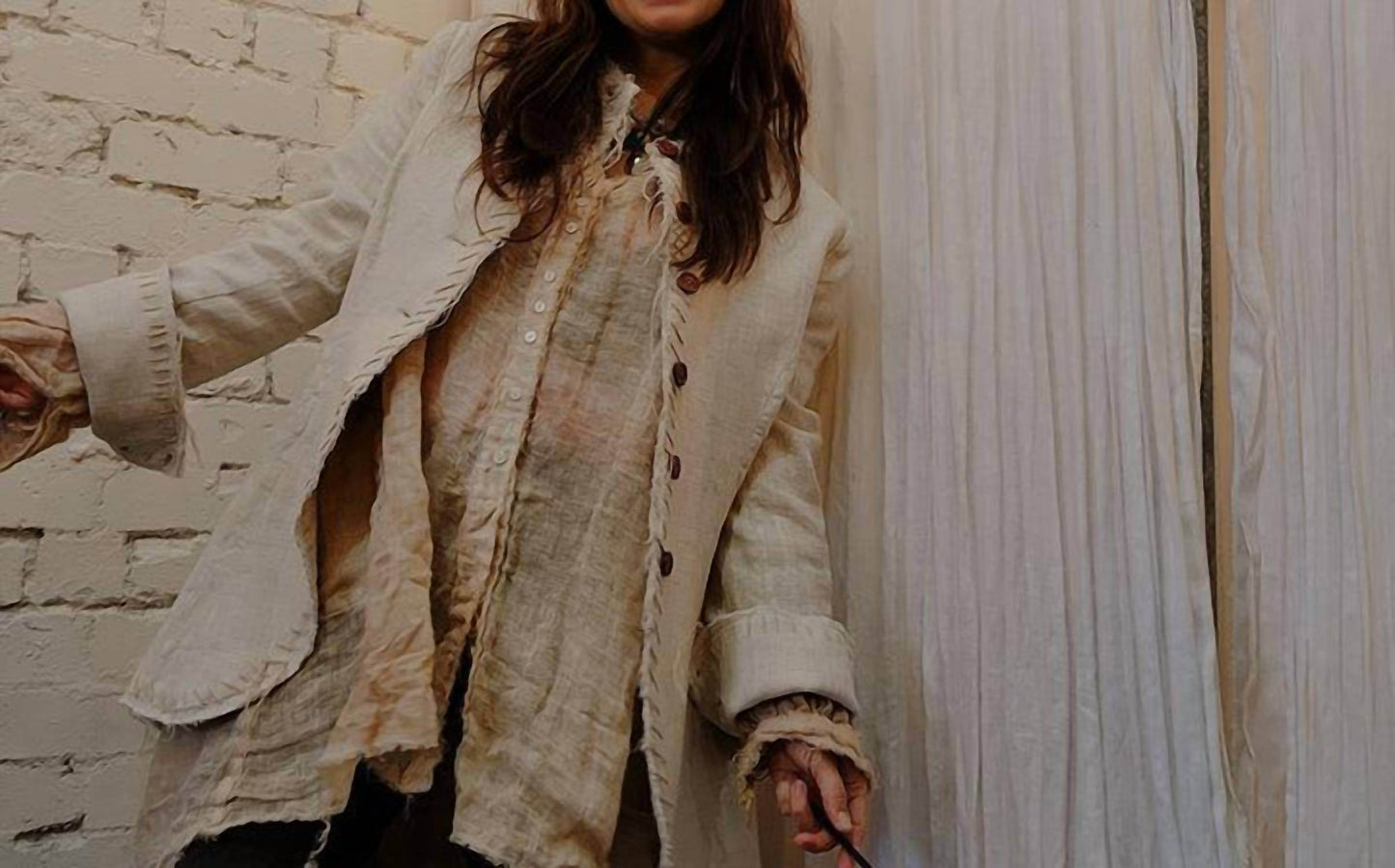 Amano by Lorena Laing - Linen Herringbone Jacket - Rack Hunt -