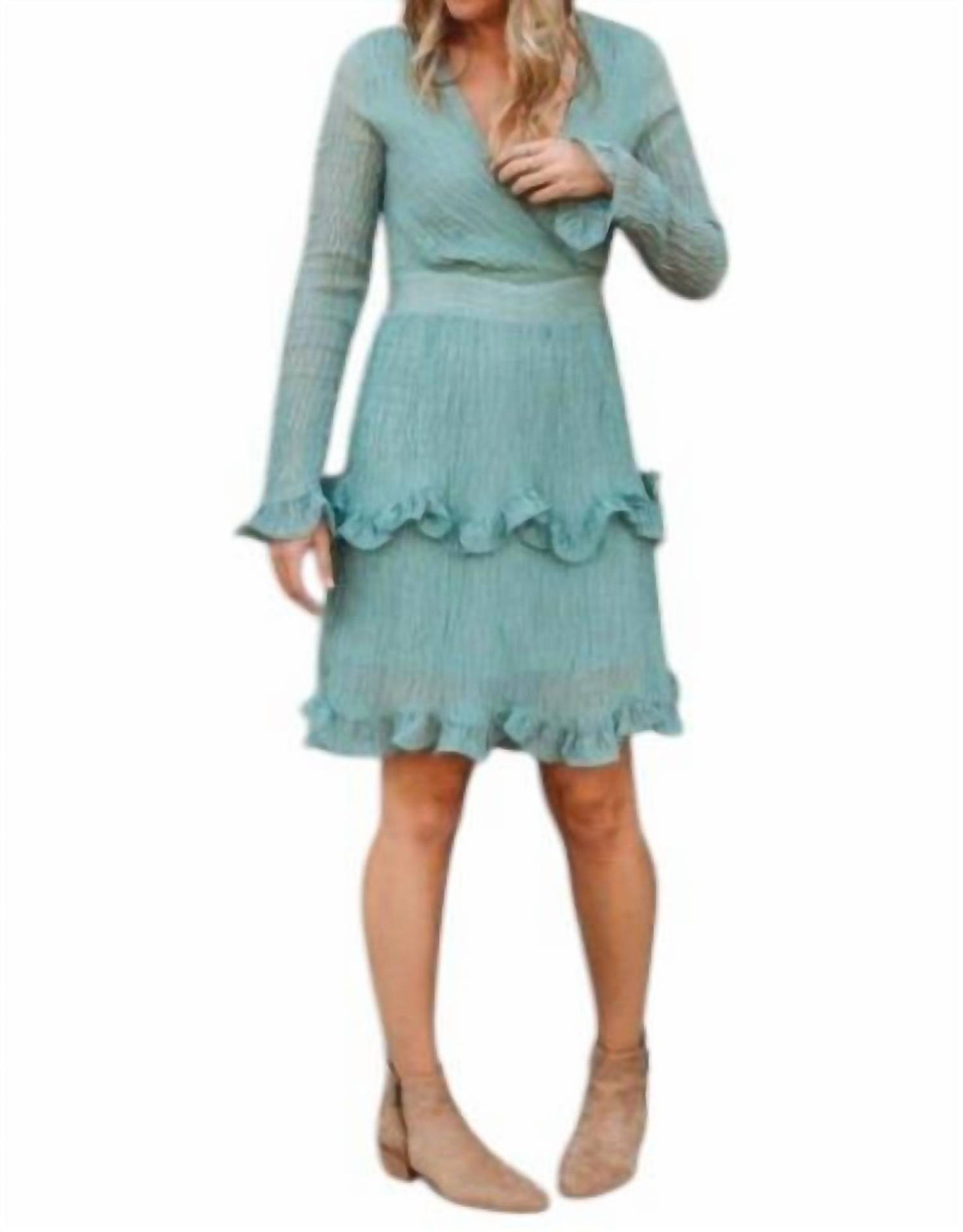 Swirl Ruffle Dress