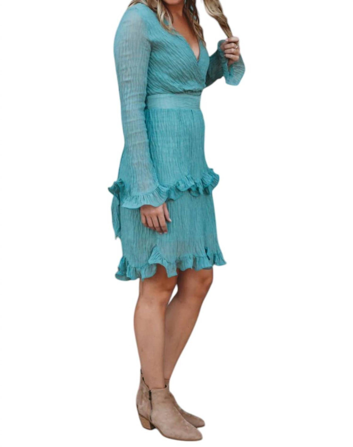 Swirl Ruffle Dress