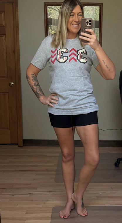 Three Up Three Down Baseball Graphic Tee