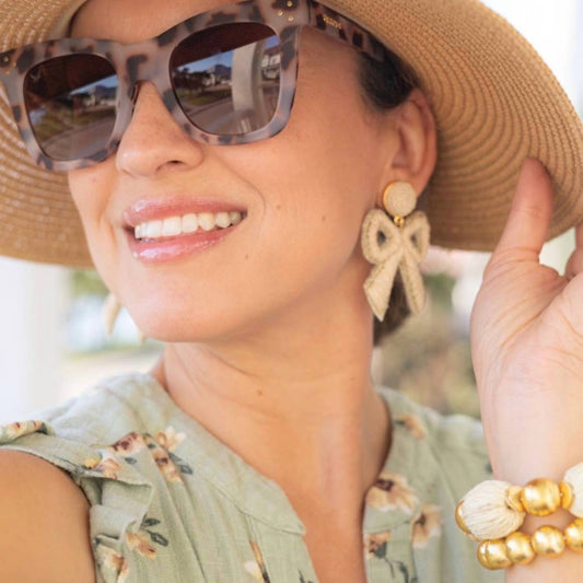 Bow Raffia Earrings