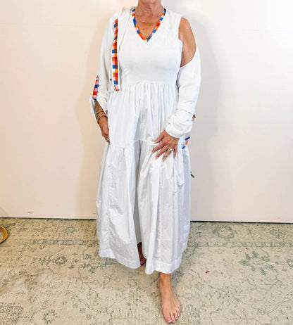 Colonial Madras French Terry Midi Dress