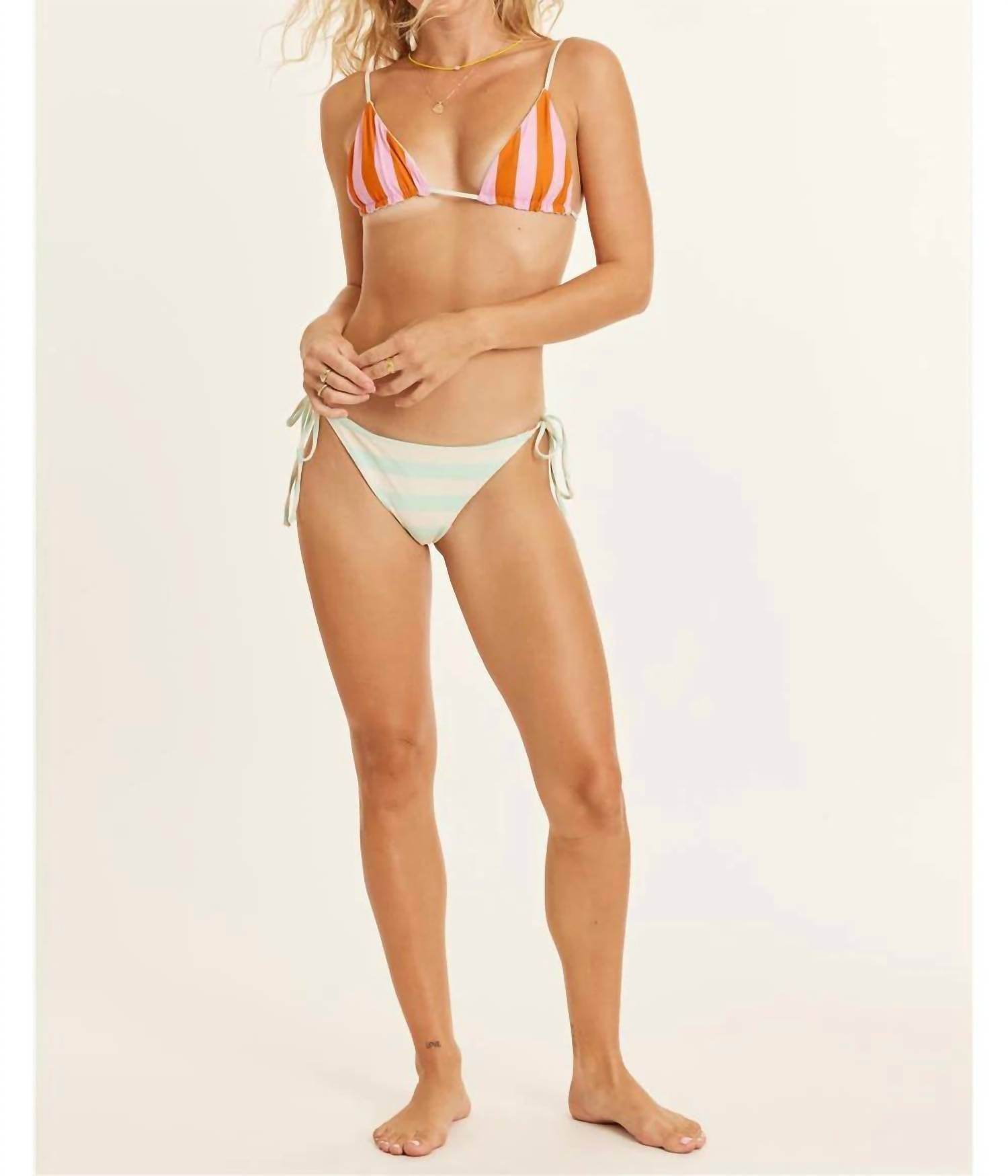Sisstrevolution - Chasing Tides Reversible Tie-side Bikini Bottom - Rack Hunt -