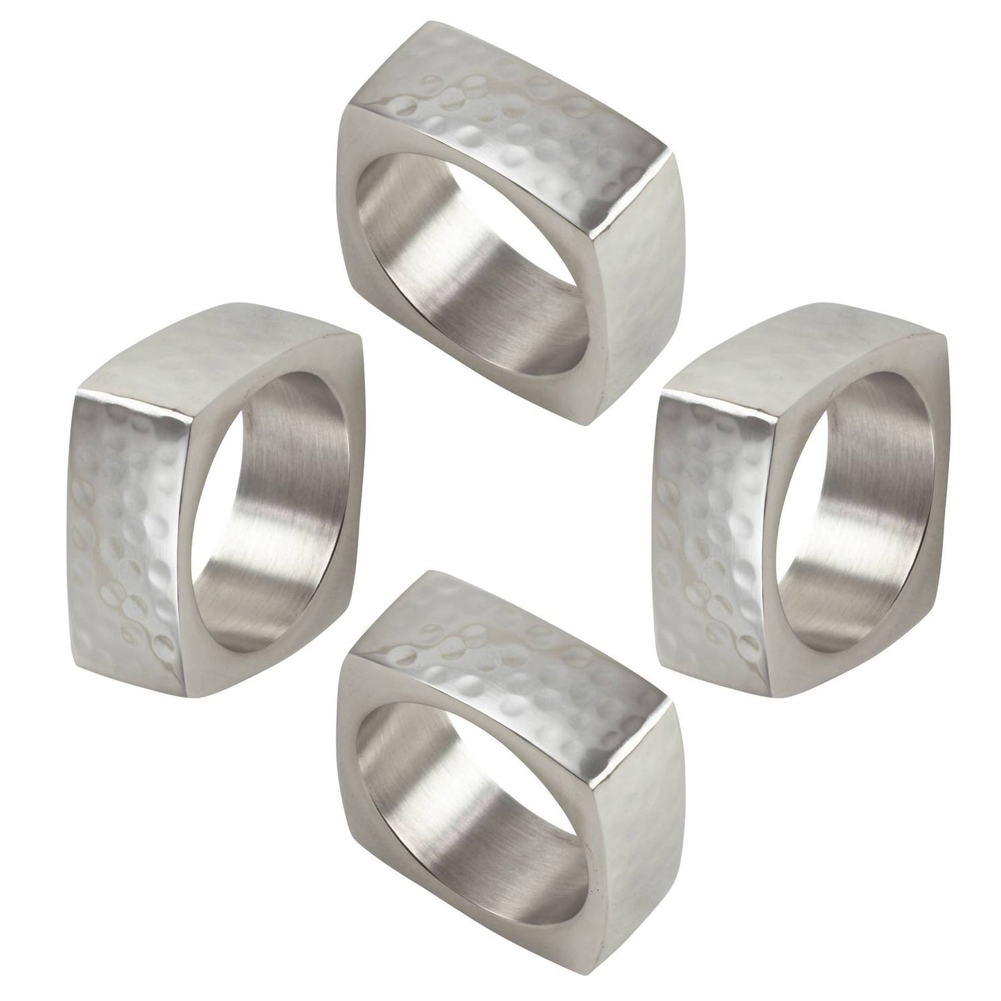 Hammered Napkin Ring - Set Of 4