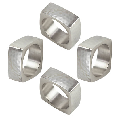 Hammered Napkin Ring - Set Of 4