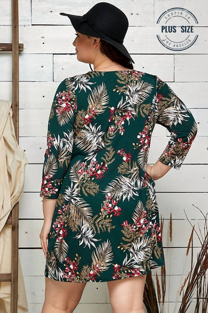 Perfect Holiday Floral mini dress - Plus