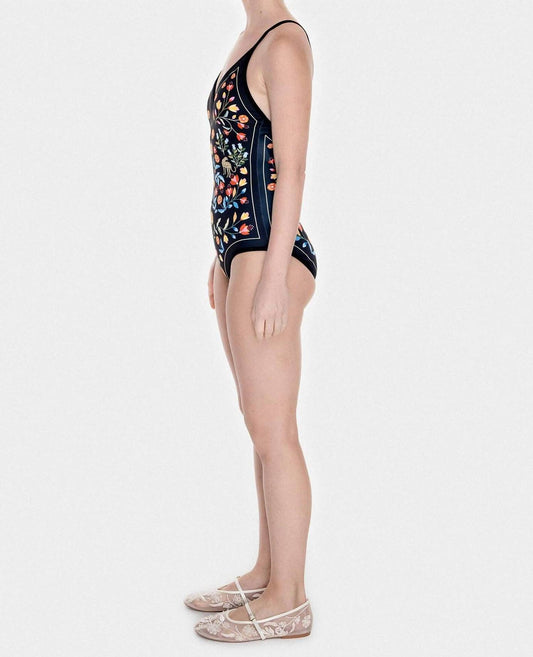 Night Imagination Reversible V-neck One-piece Swimsuit