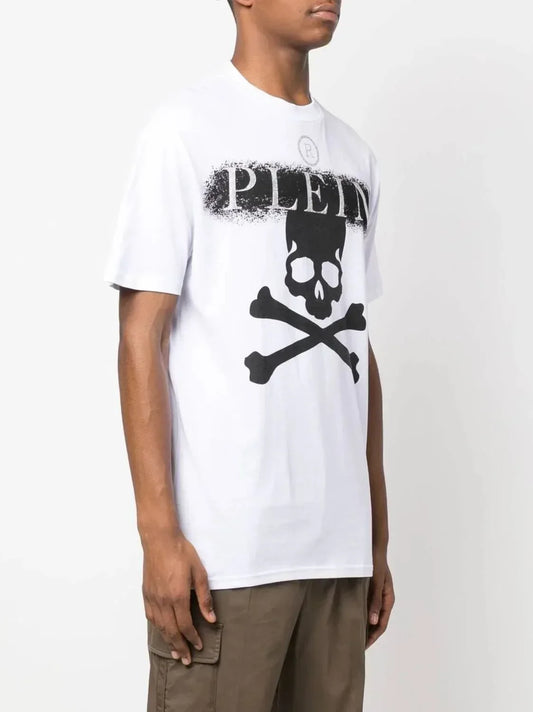 PHILIPP PLEIN - Rhinestone Logo Skull T-shirt - Rack Hunt