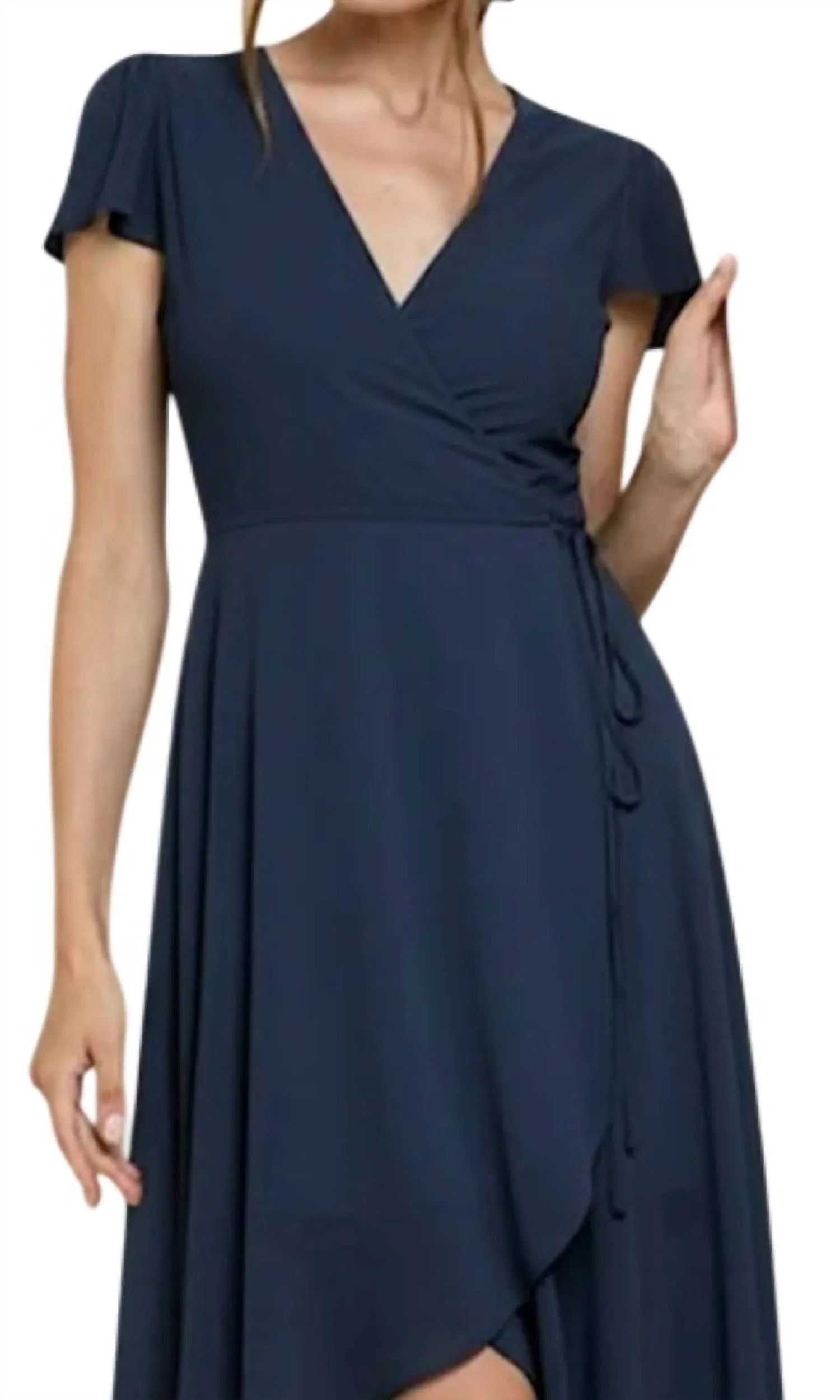 SOIEBLU - Short Sleeve Midi Wrap Dress - Rack Hunt