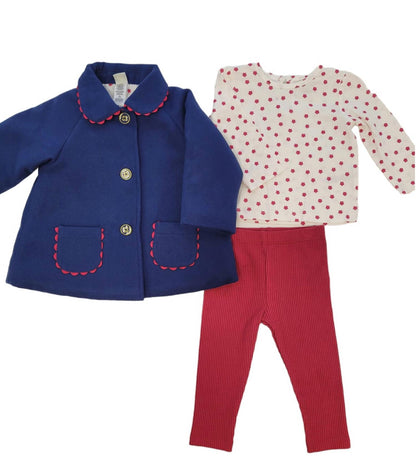 Kids Bow 3-Piece Jacket Set