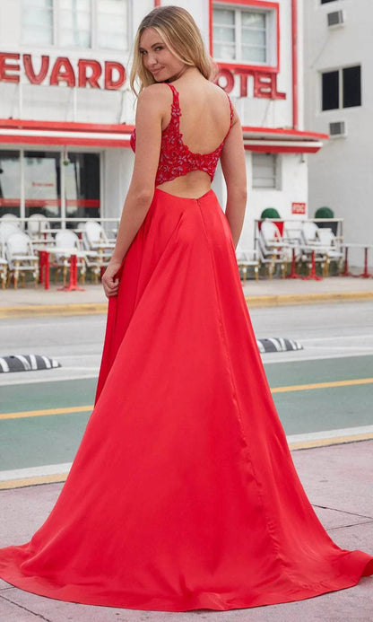 Scoop Neck Prom Gown