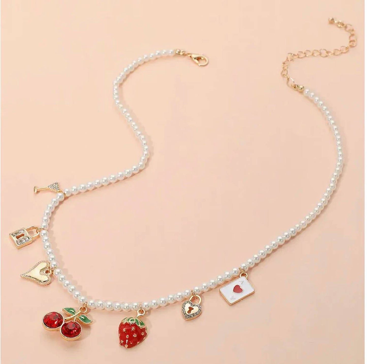 Women's Berries And Such Pearl Charm Necklace