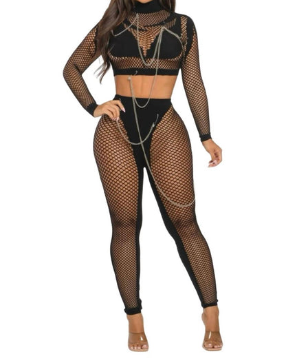 Privacy Sexy Fishnet Pants Set