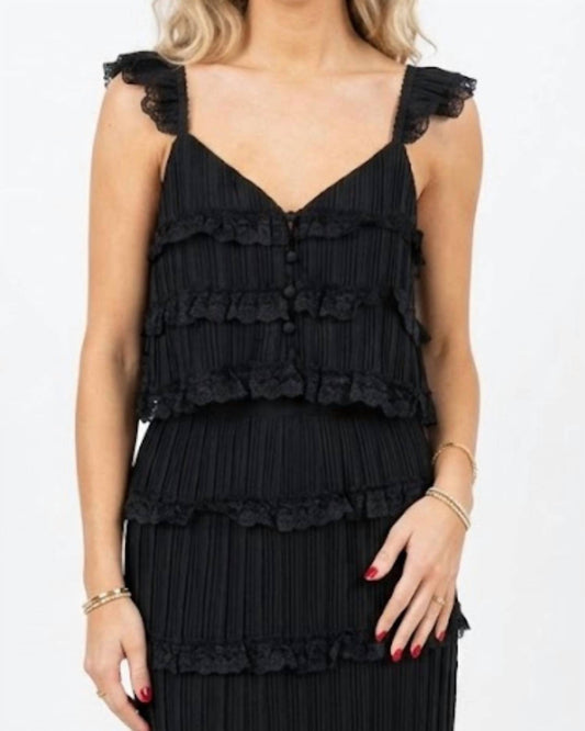 Chiffone Top And Midi Skirt Set