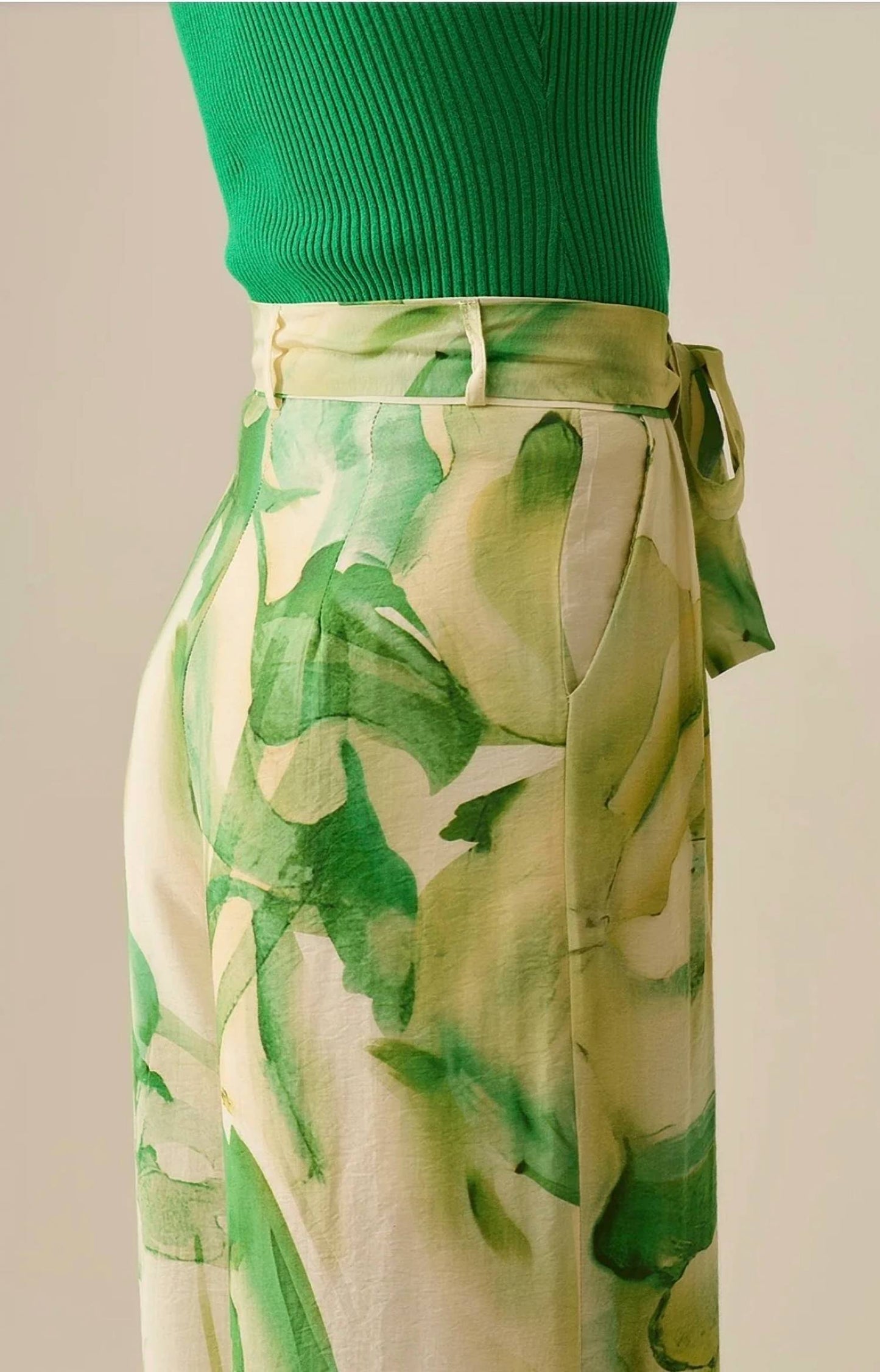 Floral Belted Pants