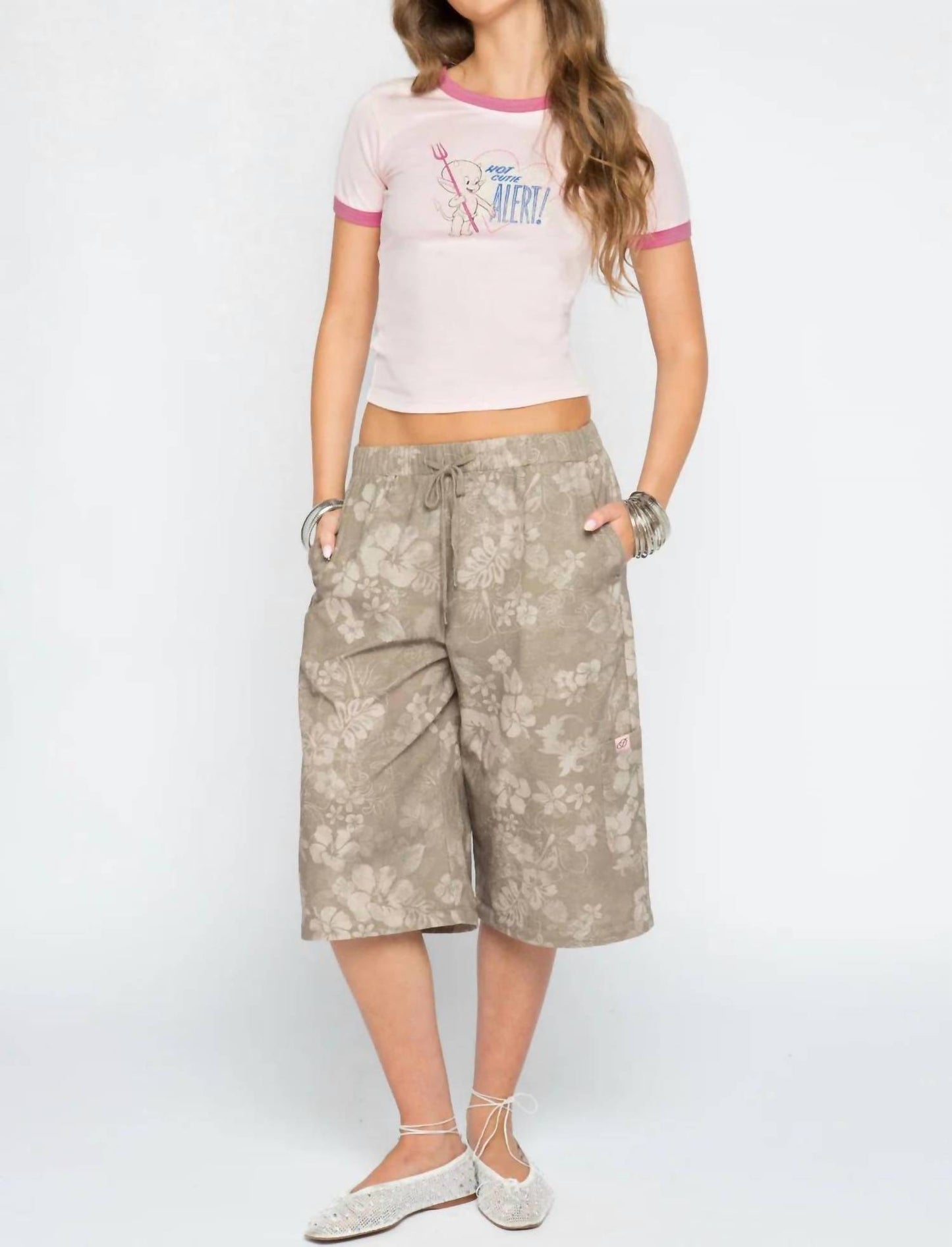 Women's Hibiscus 2 In 1 Shorts And Trouser