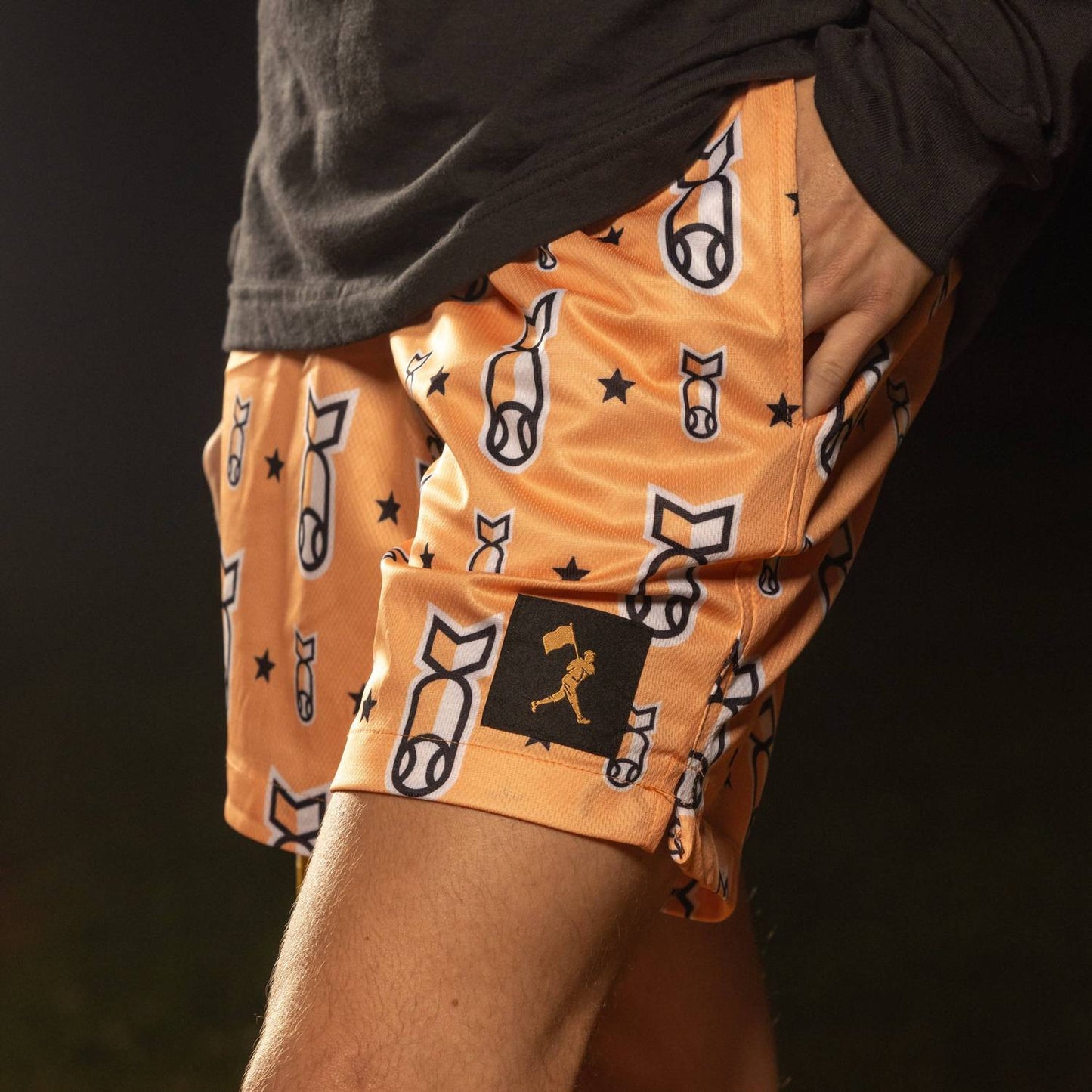 Boys Youth Stay Humble Drop Bombs Diamond Air Mesh Shorts