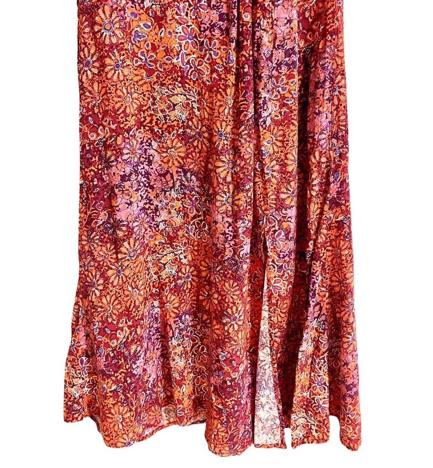 4our Dreamers - Women's Floral Rayon High Slit Sun Dress - Rack Hunt -