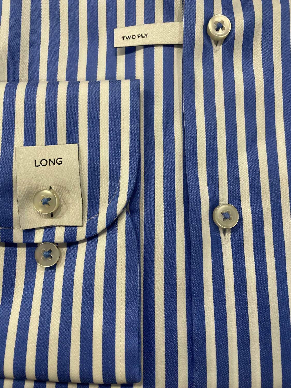 Eterna - Men's Striped Satin Weave Shirt - Rack Hunt -