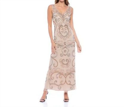 Marina - Women's Beaded Evening Gown Dress - Rack Hunt