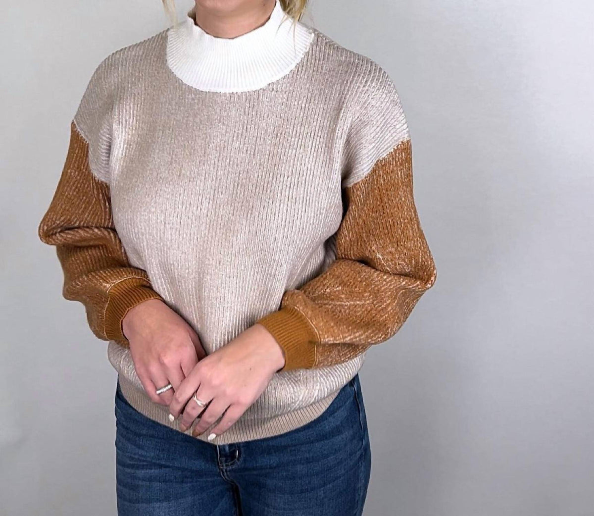 Color Block Knit Sweater