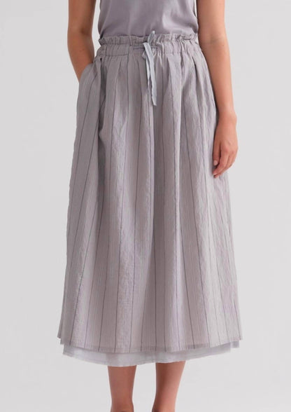 Cotton Vertical Striping Skirt