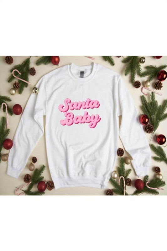 Miss Giselle Boutique - Women's Santa Baby Sweatshirt - Rack Hunt -