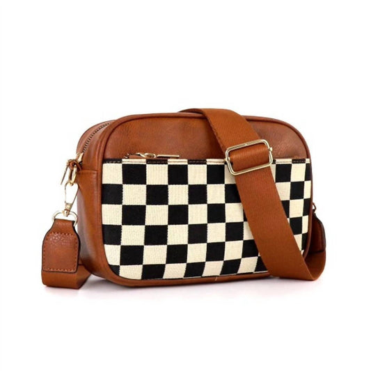 Women's Checkered Shoulder Purse