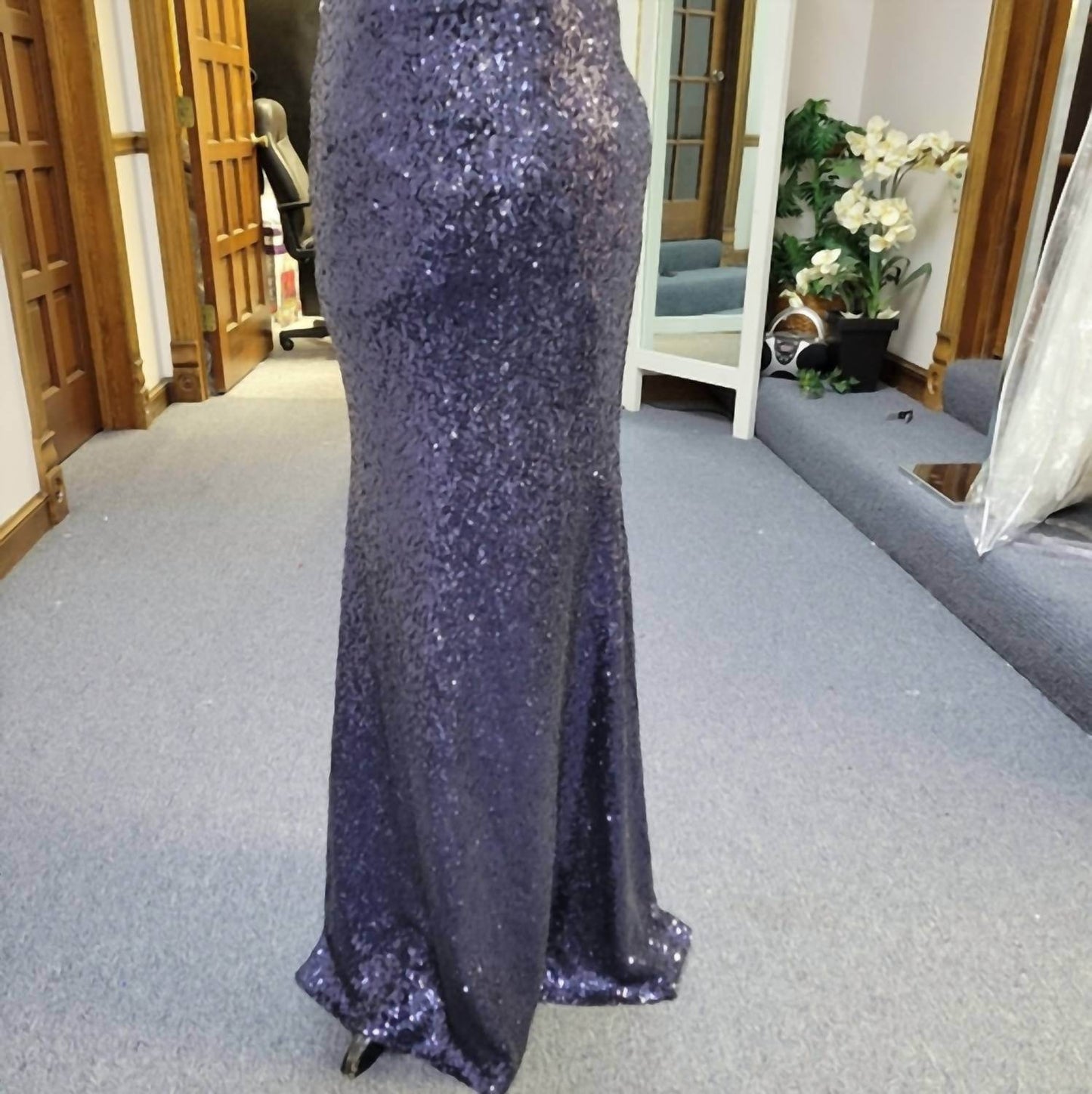 Precious Formals - Fully Sequined Fitted Evening Gown - Rack Hunt -