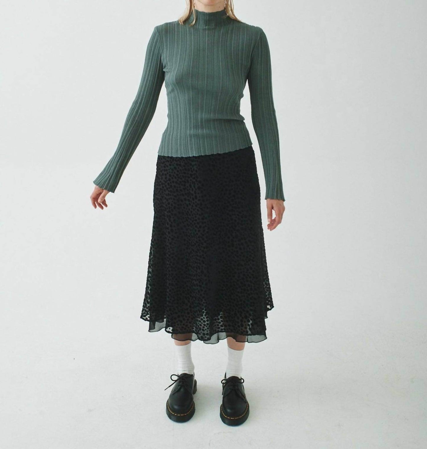 T.W.I.N. That’s What I Need - Pleated Mock Neck Sweater - Rack Hunt -