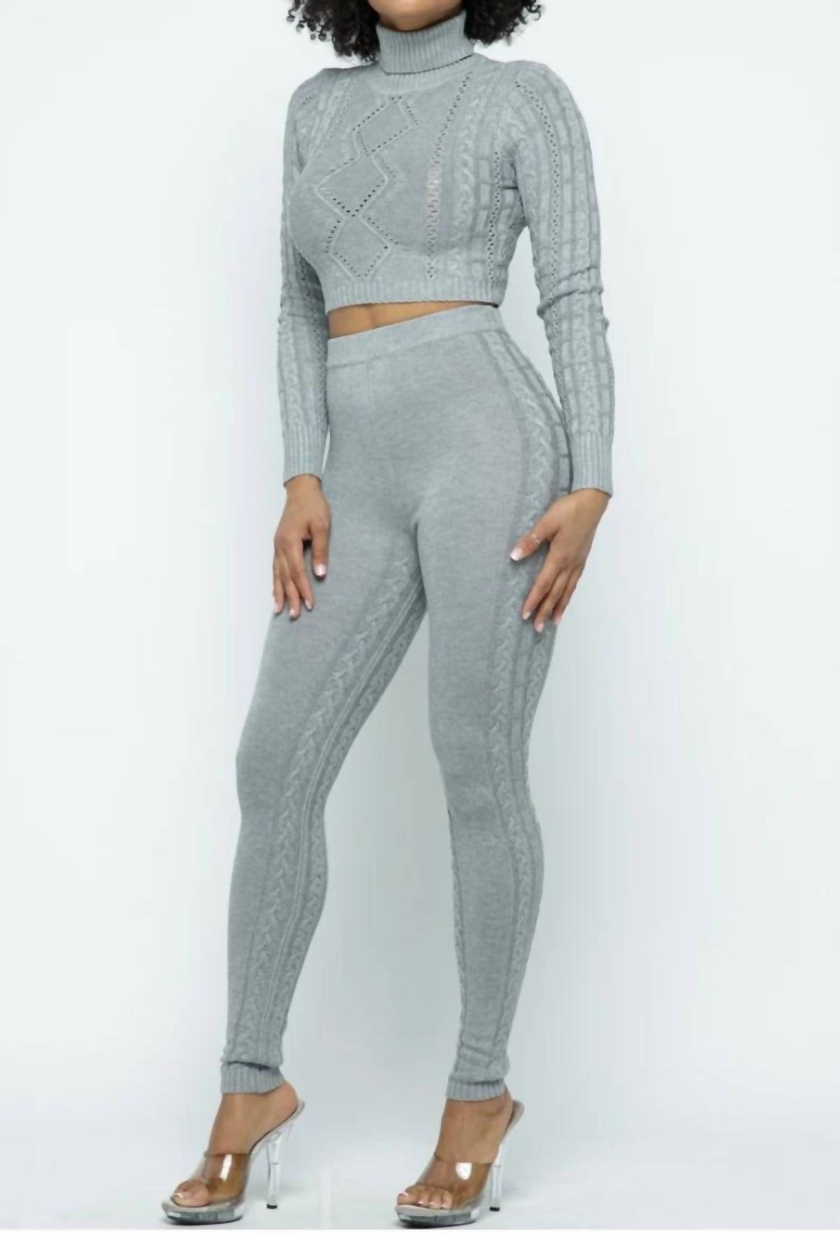 Nita Turtle Neck Knit Legging Set