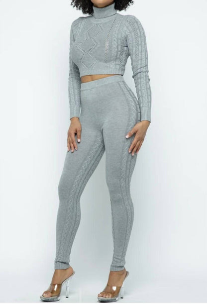 Nita Turtle Neck Knit Legging Set