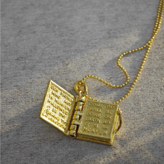 Women's The Lord's Prayer Locket Necklace