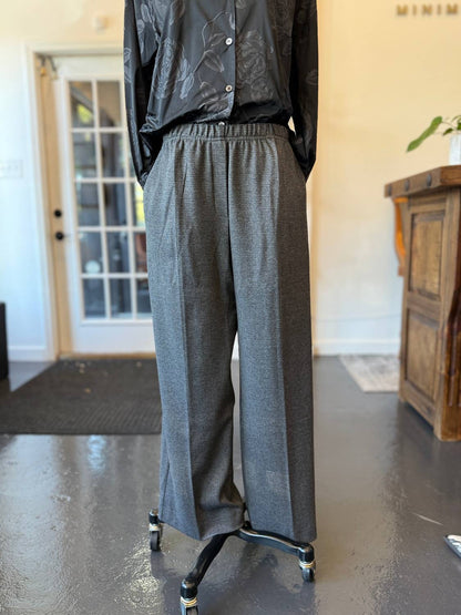 Women's Plaid Jersey Wide Leg Pants