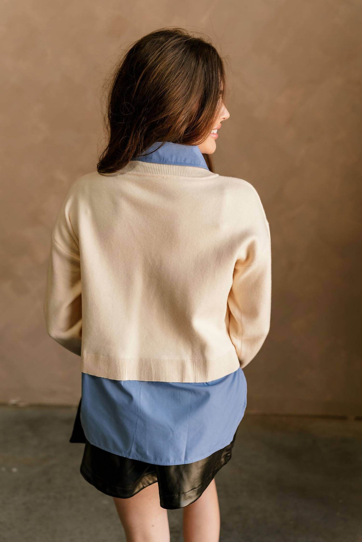 How Very Loved - Audrey Collar Long Sleeve Top - Rack Hunt -