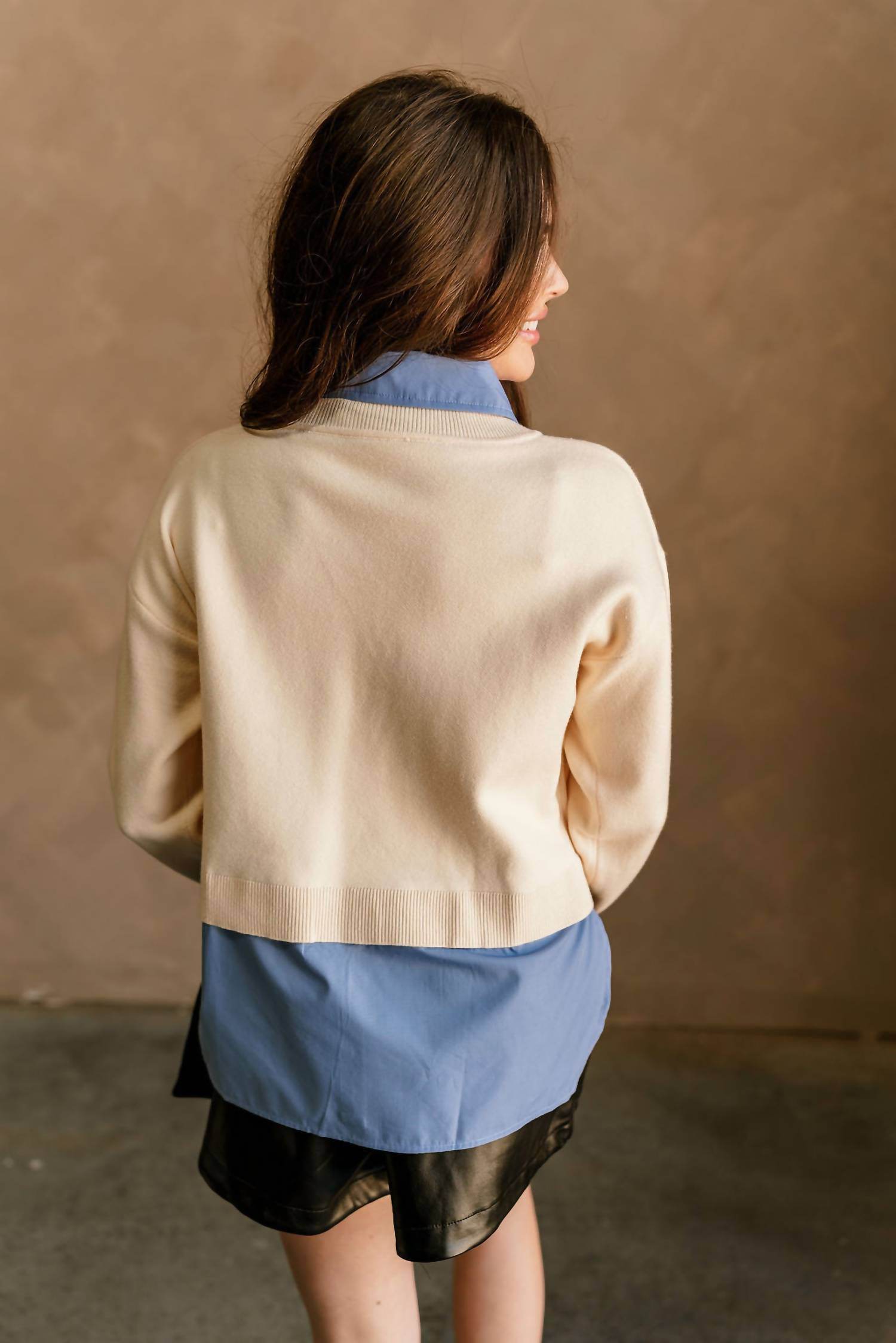 How Very Loved - Audrey Collar Long Sleeve Top - Rack Hunt -