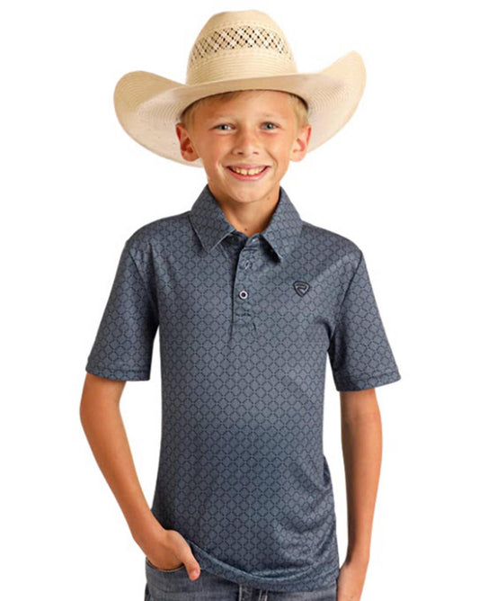 Performance Geo Print Polo