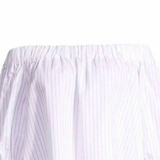 The Coop Dallas - Women's Off-the-shoulder Stripe Blouse - Rack Hunt