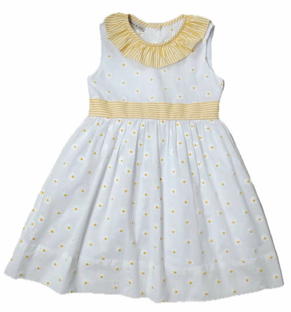 Girl's Daisies Embroidered Dress
