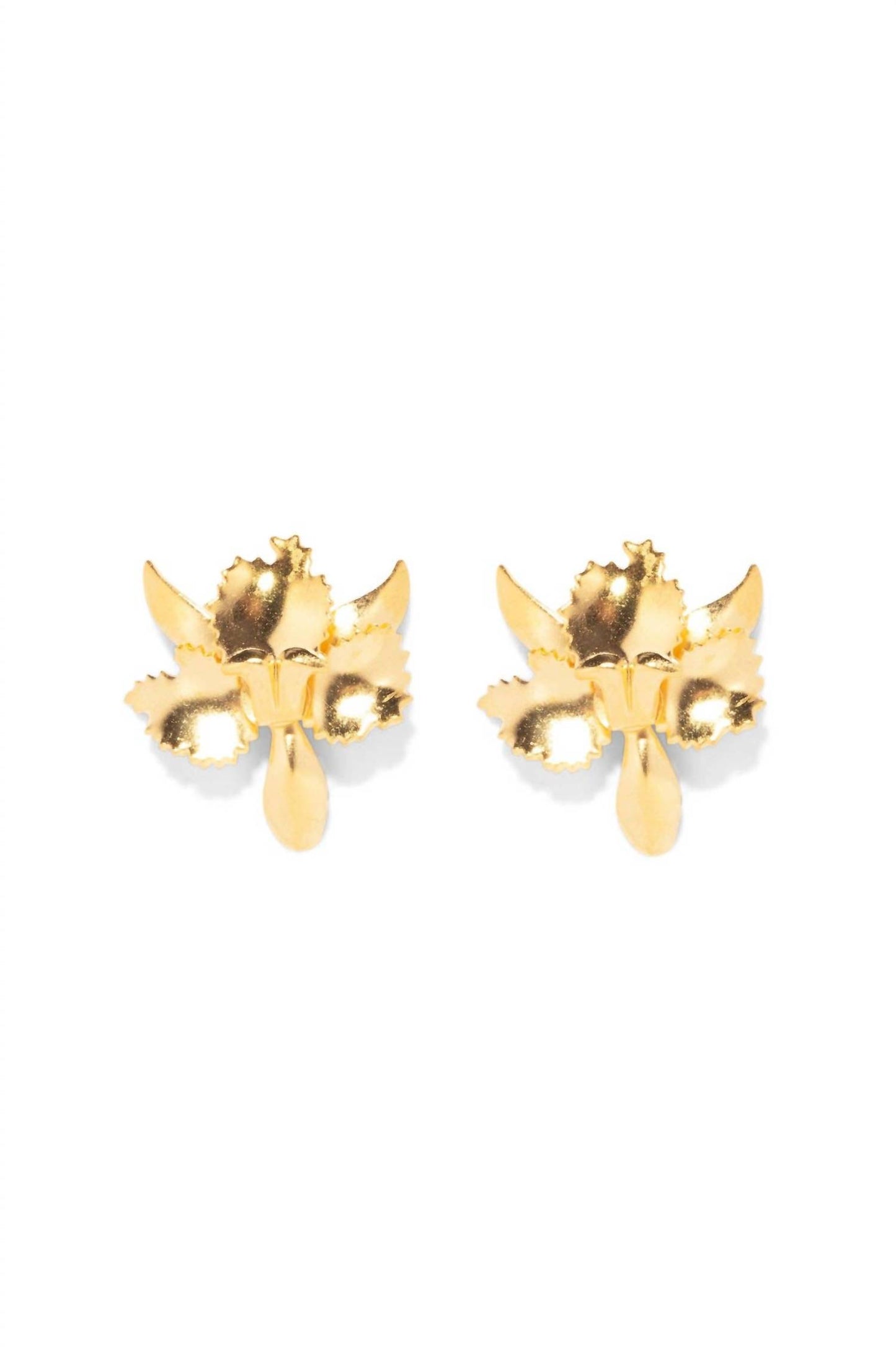 Women's Tiny Golden Orchid Earrings